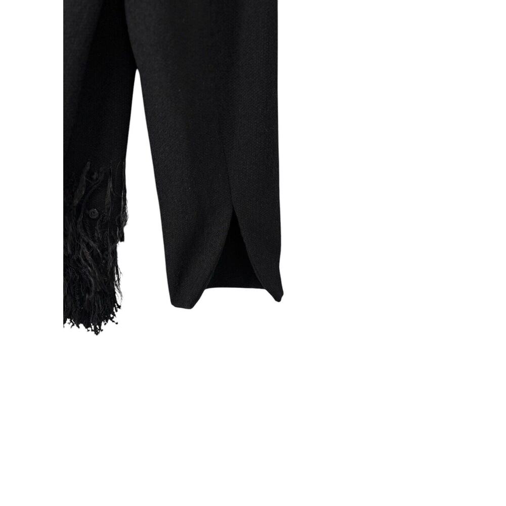 Vintage Peggy Jennings Theatre Coat Womens 1X Ostrich Feather Avant Garde Black - Picture 7 of 12